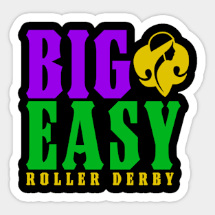 Big Easy Roller Derby - Mardi Gras Colors Sticker